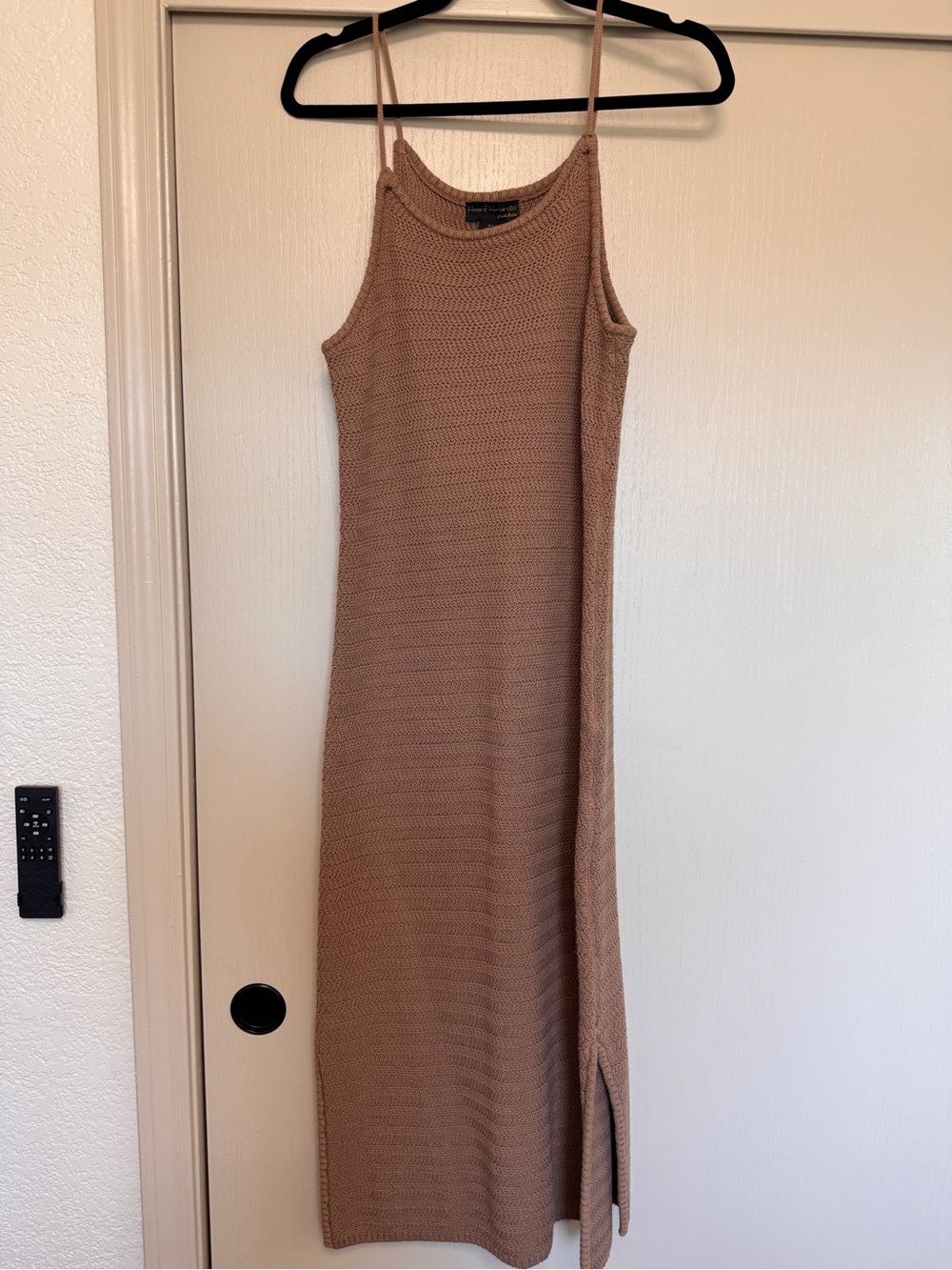 House of Harlow Sleeveless Knit Midi Dress in Light Brown
